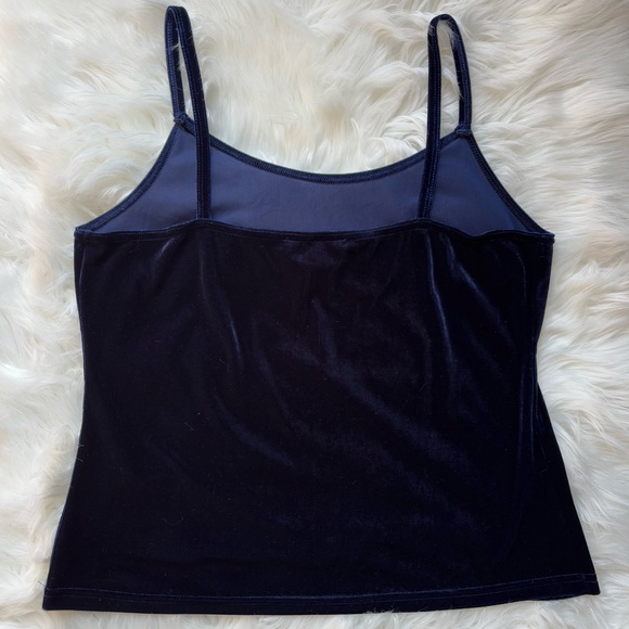 Vintage 90s Petite Impressions Blue Velvet Fairy Goth Cami Tank Top Size L - Picture 4 of 7